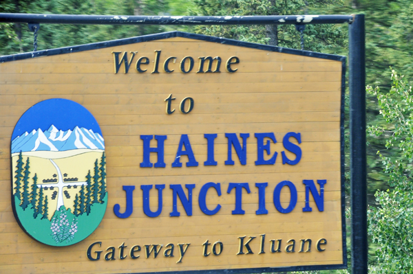 sign: Welcome to Haines Junction